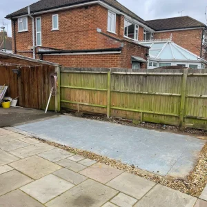 Empty plot, following demolition of asbestos shed