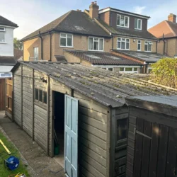 Asbestos Garage Roof Replacement before