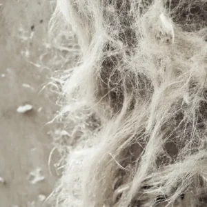 closeup of asbestos fibres