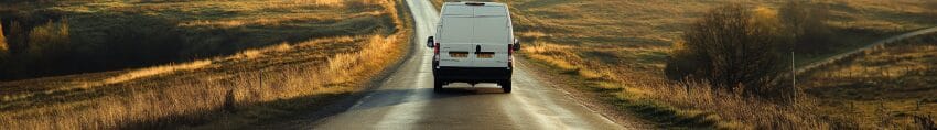 Typical van used for transporting asbestos waste in the UK