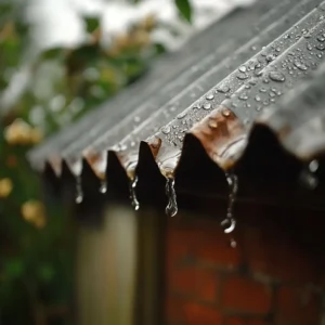 Leaking asbestos roof