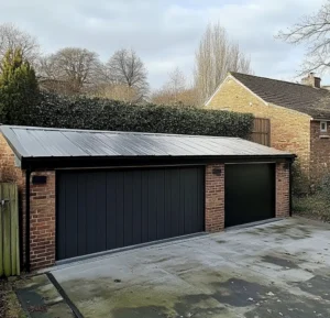 Double garage asbestos roof replacement project in Coventry after completion