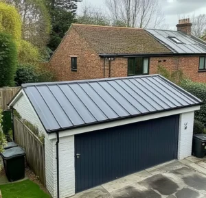 Complete asbestos garage roof replacement in Coventry, Autumn 2023
