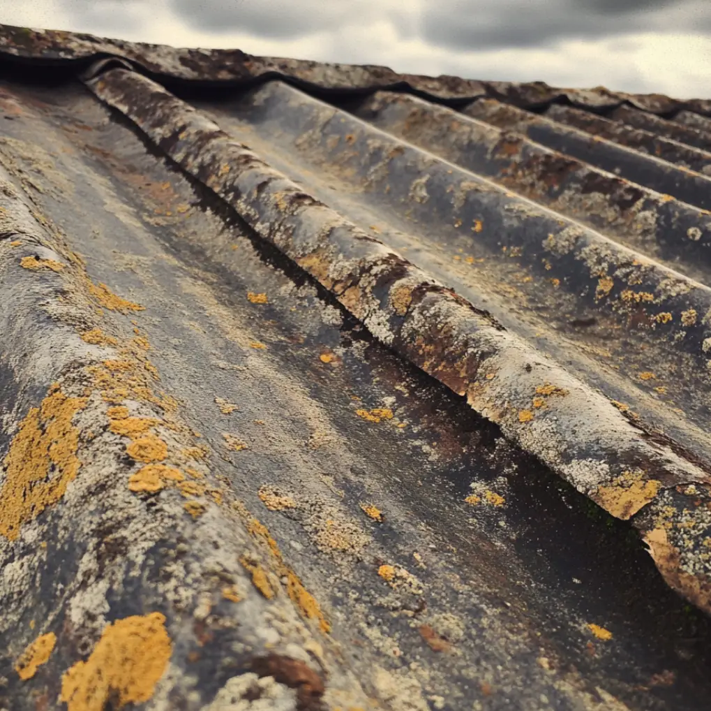 Very old asbestos roof