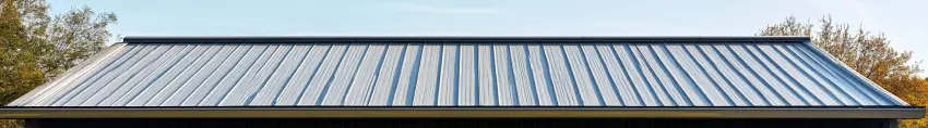 Steel sheet roofing, typically used for asbestos garage roof replacements