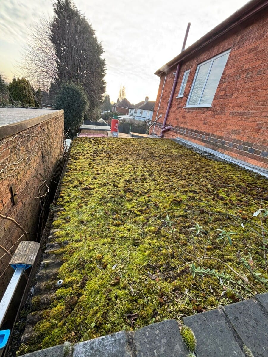 Asbestos single garage roof in Leicestershire, January 2025